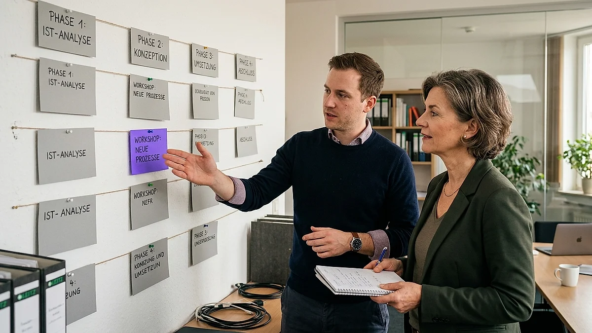 KI-Projekt im Mittelstand in vier Phasen von Analyse bis Betrieb