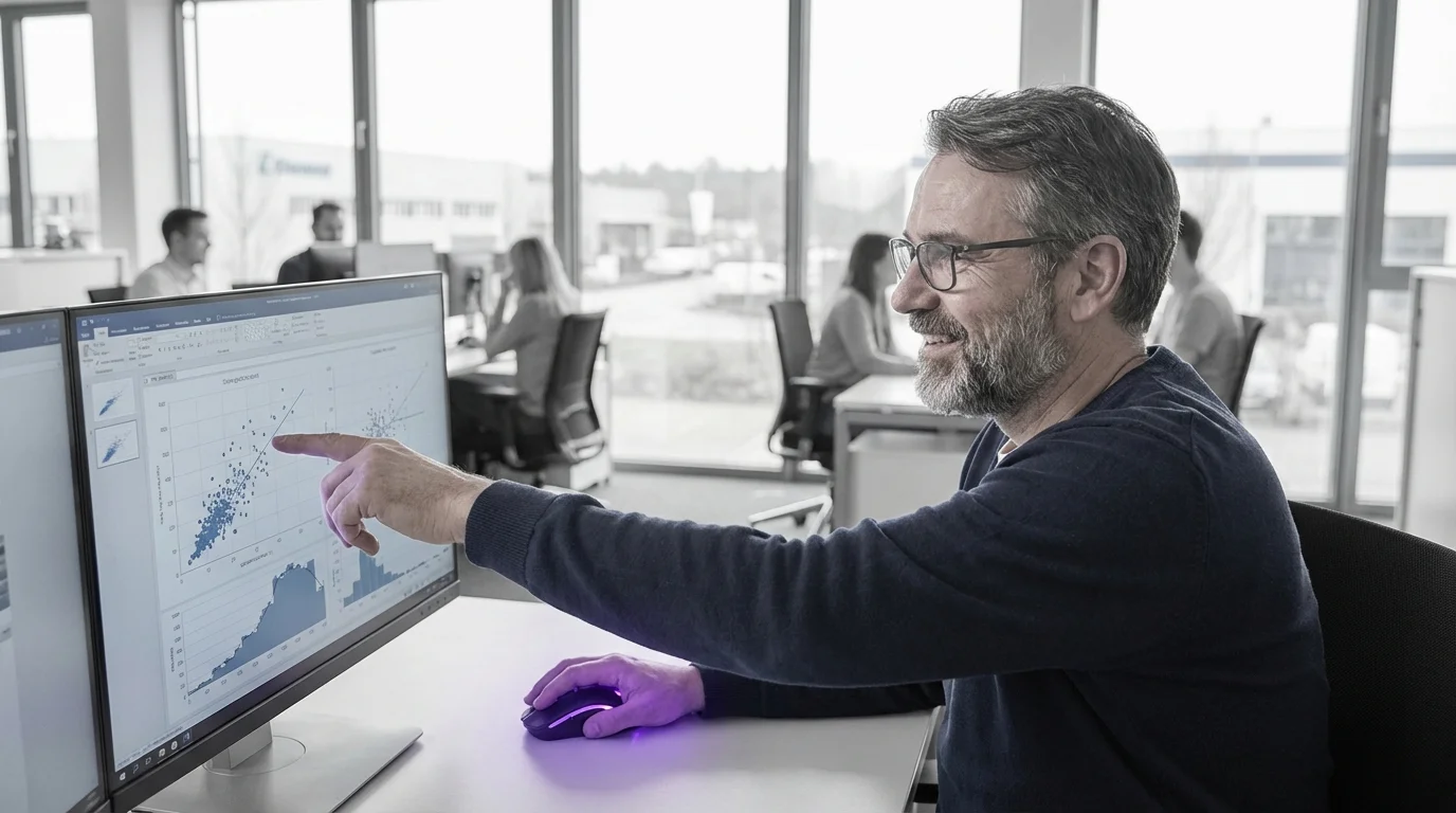 Endlose Reihen leuchtender Serverracks mit violetten Datenströmen in einem futuristischen Rechenzentrum